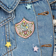 Load image into Gallery viewer, Moon Shield Enamel Pin