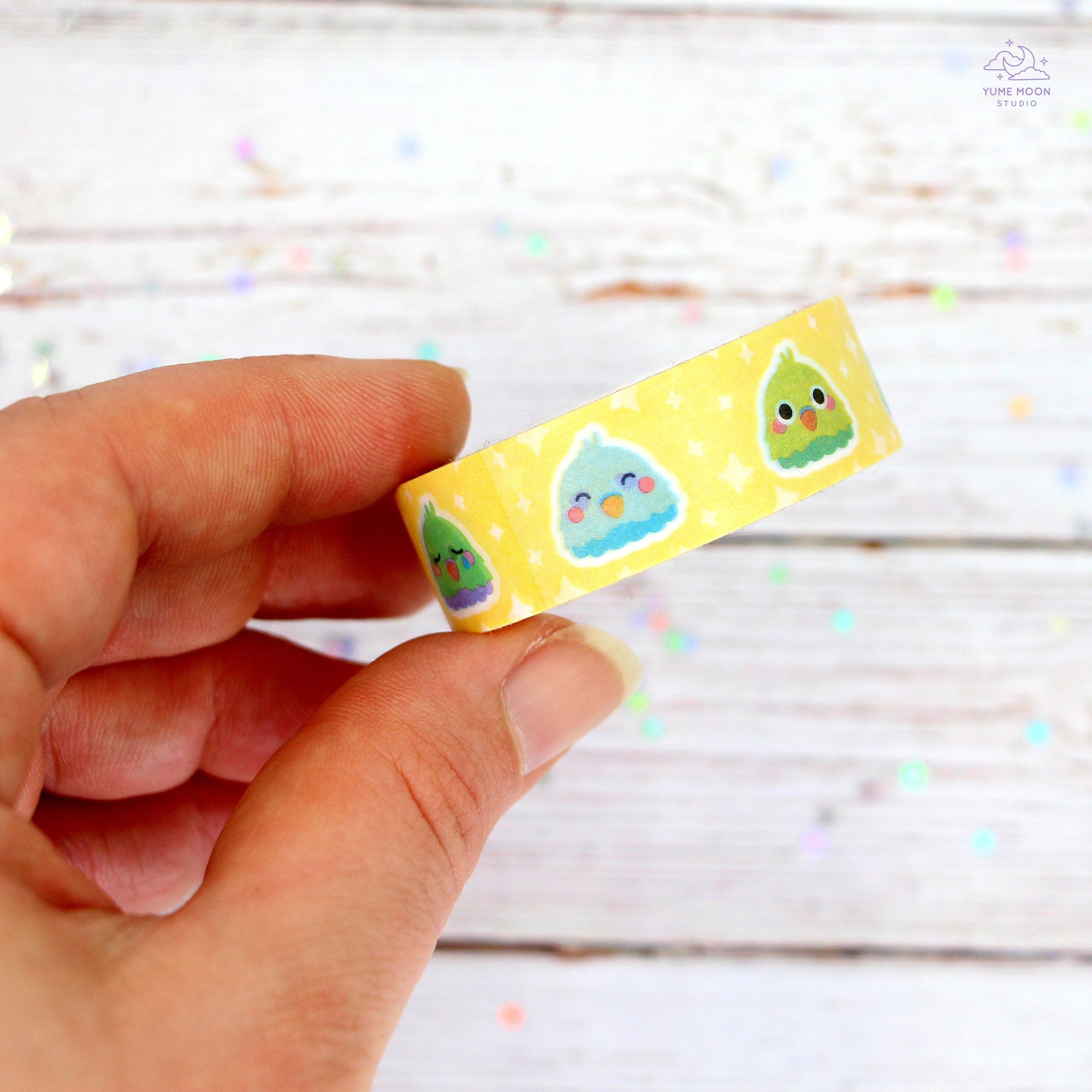 Parakeet Emotions Washi Tape Yume Moon Studio