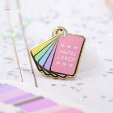 Load image into Gallery viewer, Pastel Rainbow Swatch Book Enamel Pin