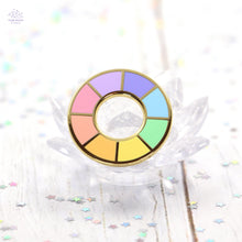 Load image into Gallery viewer, Pastel Rainbow Color Wheel Enamel Pin