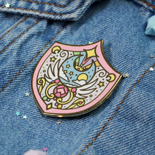 Load image into Gallery viewer, Moon Shield Enamel Pin