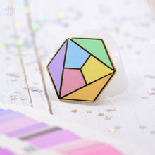Load image into Gallery viewer, Pastel Rainbow Hexagon Enamel Pin