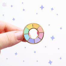 Load image into Gallery viewer, Pastel Rainbow Color Wheel Enamel Pin