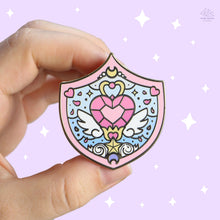 Load image into Gallery viewer, Heart Shield Enamel Pin