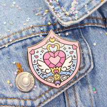 Load image into Gallery viewer, Heart Shield Enamel Pin