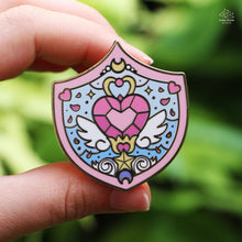Load image into Gallery viewer, Heart Shield Enamel Pin
