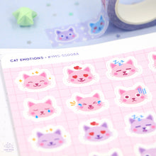 Load image into Gallery viewer, Cat Emotions Sticker Sheet