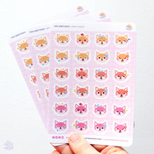 Load image into Gallery viewer, Fox Emotions Sticker Sheet