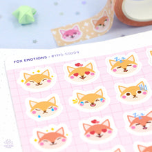 Load image into Gallery viewer, Fox Emotions Sticker Sheet