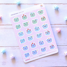 Load image into Gallery viewer, Frog Emotions Sticker Sheet