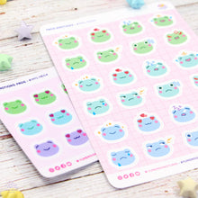 Load image into Gallery viewer, Frog Emotions Sticker Sheet