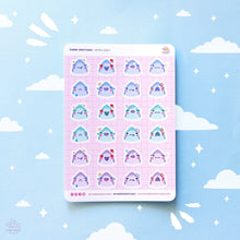 Load image into Gallery viewer, Shark Emotions Sticker Sheet