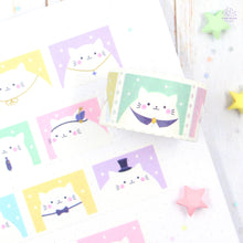 Load image into Gallery viewer, Fancy Cats Stamps Washi Tape