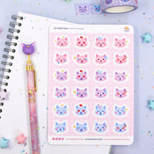 Load image into Gallery viewer, Cat Emotions Sticker Sheet