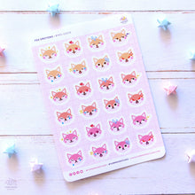 Load image into Gallery viewer, Fox Emotions Sticker Sheet