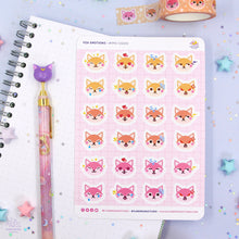 Load image into Gallery viewer, Fox Emotions Sticker Sheet