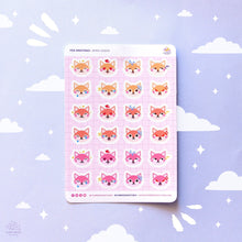 Load image into Gallery viewer, Fox Emotions Sticker Sheet