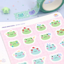 Load image into Gallery viewer, Frog Emotions Sticker Sheet