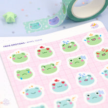 Load image into Gallery viewer, Frog Emotions Sticker Sheet
