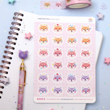 Load image into Gallery viewer, Shiba Emotions Sticker Sheet