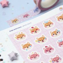 Load image into Gallery viewer, Shiba Emotions Sticker Sheet