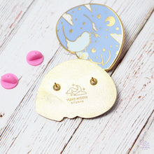 Load image into Gallery viewer, Blue Dreaming Cat Enamel Pin