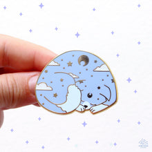 Load image into Gallery viewer, Blue Dreaming Cat Enamel Pin