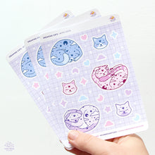 Load image into Gallery viewer, Dreaming Cats Sticker Sheet