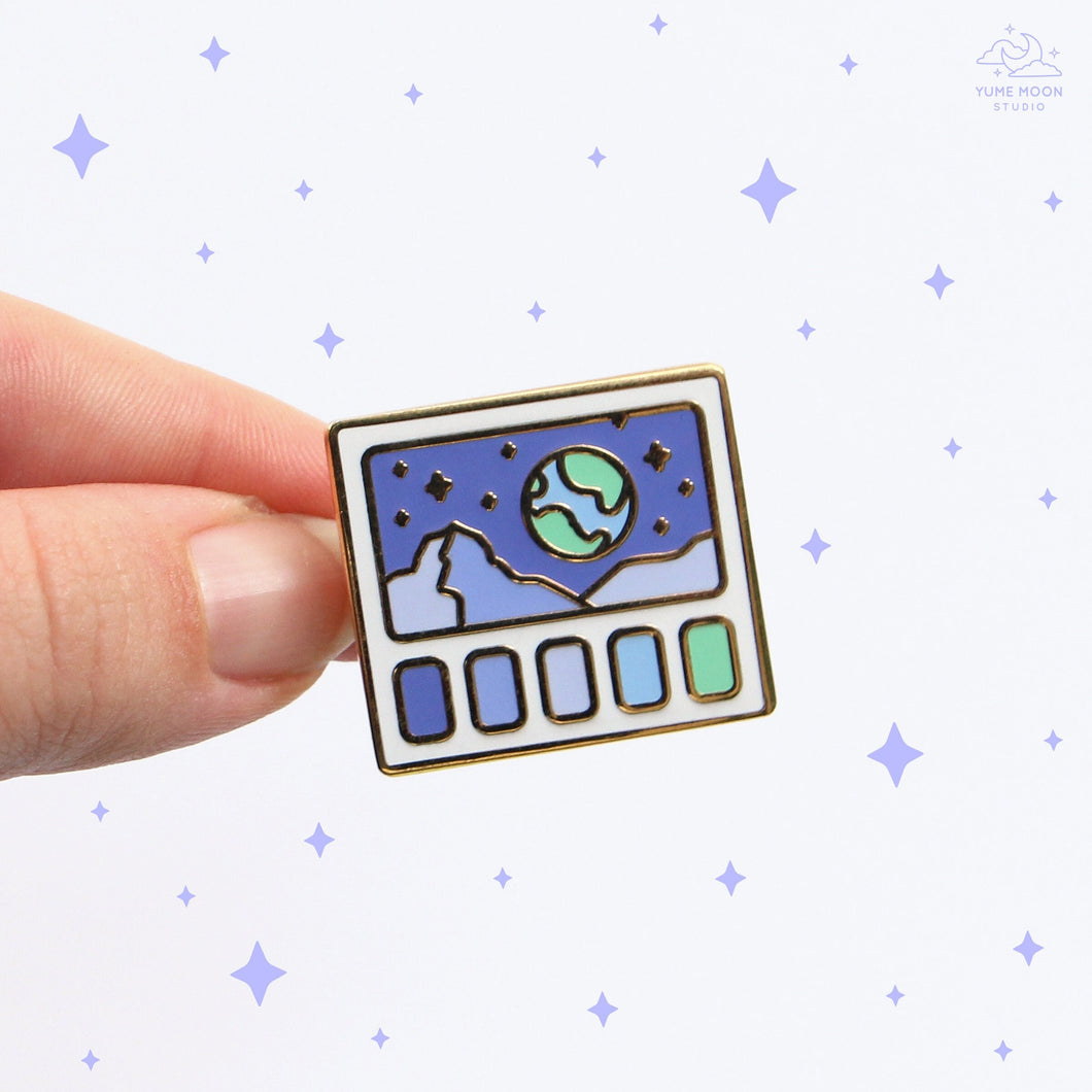 Outerspace Scenery Swatches Enamel Pin