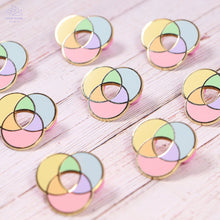 Load image into Gallery viewer, Pastel Rainbow Diagram Enamel Pin