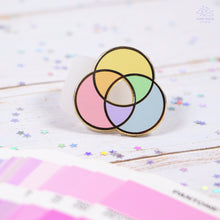 Load image into Gallery viewer, Pastel Rainbow Diagram Enamel Pin