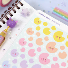 Load image into Gallery viewer, Rainbow Moons Sticker Sheet