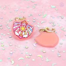 Load image into Gallery viewer, Star Shield Pink Frosted Acrylic Charm