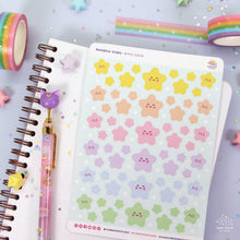 Load image into Gallery viewer, Rainbow Stars Sticker Sheet