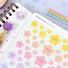 Load image into Gallery viewer, Rainbow Stars Sticker Sheet