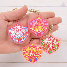 Load image into Gallery viewer, Love Shield Pink Frosted Acrylic Charm
