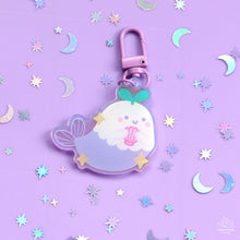 Load image into Gallery viewer, Mermaid Ghostie Iridescent Acrylic Keychain
