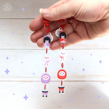 Load image into Gallery viewer, Japanese Folklore Acrylic Linked charms Keychain
