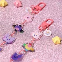Load image into Gallery viewer, Moon friends Acrylic Linked charms Keychain
