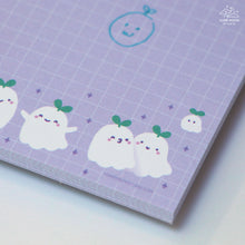 Load image into Gallery viewer, Happy Ghosties purple notepad
