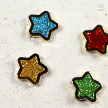 Load image into Gallery viewer, Glitter Star Mini Enamel Pin
