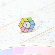 Charger l&#39;image dans la visionneuse de la galerie, Pastel Rainbow Cube Enamel Pin
