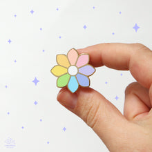 Load image into Gallery viewer, Pastel Rainbow Flower Enamel Pin
