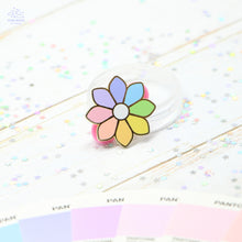 Charger l&#39;image dans la visionneuse de la galerie, Pastel Rainbow Flower Enamel Pin
