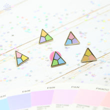 Load image into Gallery viewer, Pastel Triangle Mini Enamel Pin
