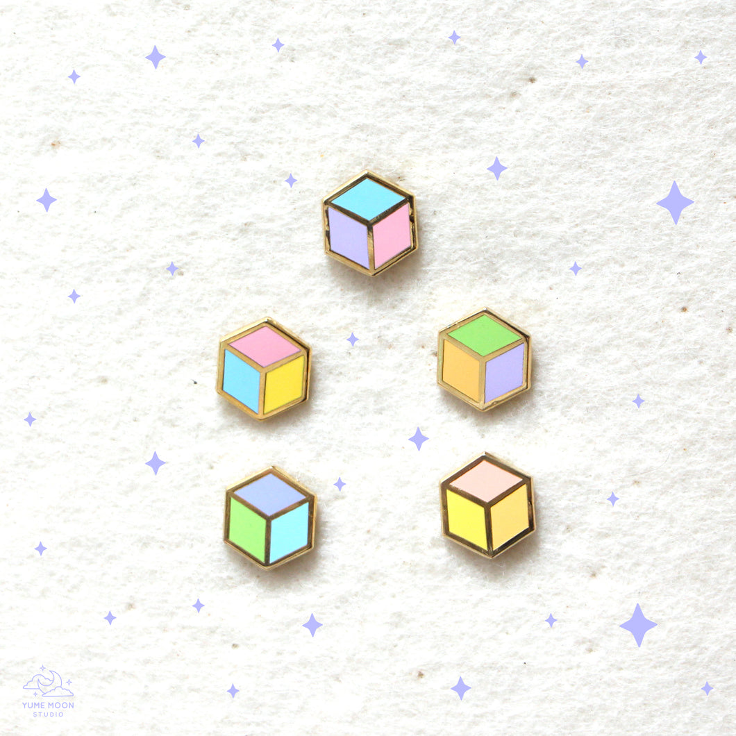 Pastel Cube Mini Enamel Pin