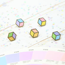 Load image into Gallery viewer, Pastel Cube Mini Enamel Pin
