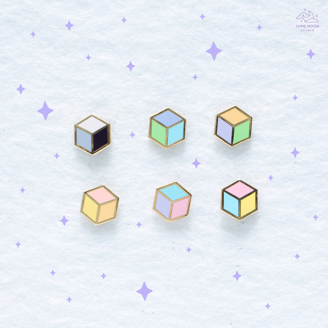 Pastel Cube Mini Enamel Pin