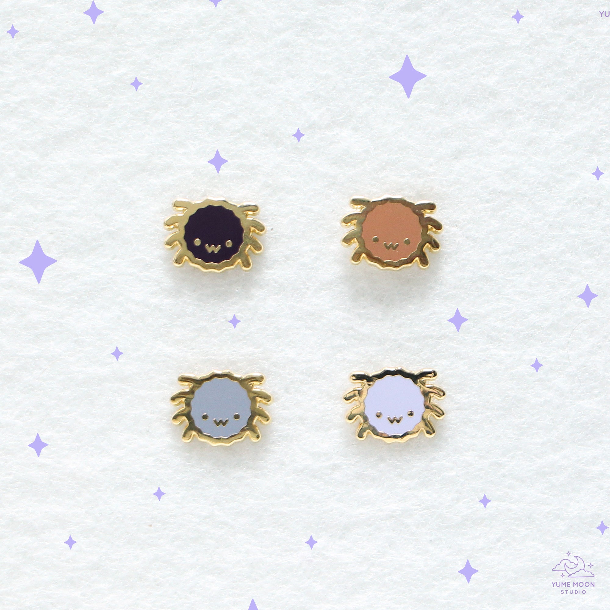 Spider Mini Enamel Pin – Yume Moon Studio