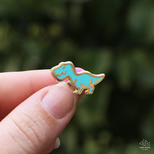 Load image into Gallery viewer, Meatysaurus Dinosaur Mini Enamel Pin
